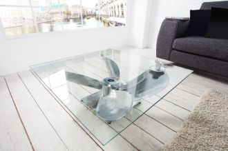 Konferenční stolek OCEAN 85 CM stříbrný Konferenční stolek OCEAN 85 CM stříbrný