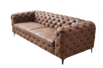 Pohovka MODERN BAROCCO 235 CM antik hnědá mikrovlákno Pohovka MODERN BAROCCO 235 CM antik hnědá mikrovlákno