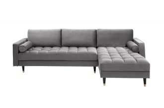 Sedací souprava COZY VELVET II 260 CM šedá samet Sedací souprava COZY VELVET II 260 CM šedá samet