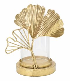 Svícen LEAF 21 CM antik gold Svícen LEAF 21 CM antik gold