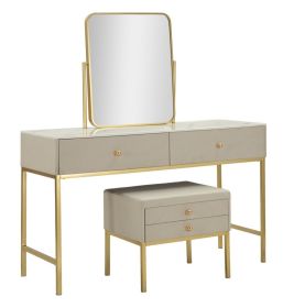 Toaletní stolek LUXURY 120 CM krémový/zlatý Toaletní stolek LUXURY 120 CM krémový/zlatý