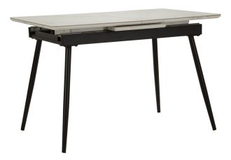 Rozkládací jídelní stůl MATT 120-155x80 CM bílý keramika Rozkládací jídelní stůl MATT 120-155x80 CM bílý keramika