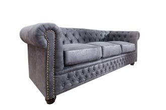 Pohovka CHESTERFIELD 3M antik šedá Pohovka CHESTERFIELD 3M antik šedá