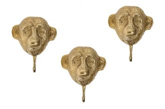 3SET věšák THREE MONKEYS zlatý 3SET věšák THREE MONKEYS zlatý