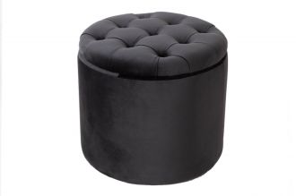 Taburet MODERN BAROCCO 50 CM černý samet Taburet MODERN BAROCCO 50 CM černý samet