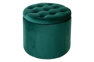 Taburet MODERN BAROCCO 50 CM tmavě zelený samet Taburet MODERN BAROCCO 50 CM tmavě zelený samet