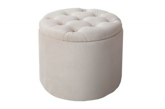 Taburet MODERN BAROCCO 50 CM béžový samet Taburet MODERN BAROCCO 50 CM béžový samet