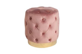 Taburet MODERN BAROCCO 38 CM tmavě růžový samet Taburet MODERN BAROCCO 38 CM tmavě růžový samet