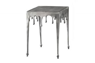 Designový odkládací stolek LIQUID LINE S 44 CM stříbrný Designový odkládací stolek LIQUID LINE S 44 CM stříbrný