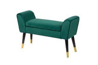 Lavice SCARLETT 90 CM smaragdově zelená samet Lavice SCARLETT 90 CM smaragdově zelená samet