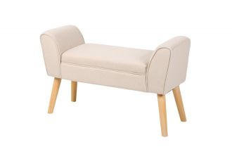 Lavice SCARLETT 90 CM béžová lněná tkanina Lavice SCARLETT 90 CM béžová lněná tkanina