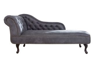 Lenoška CHESTERFIELD antik šedá mikrovlákno Lenoška CHESTERFIELD antik šedá mikrovlákno