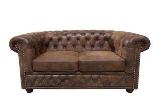 Pohovka CHESTERFIELD 2M antik hnědá mikrovlákno Pohovka CHESTERFIELD 2M antik hnědá mikrovlákno