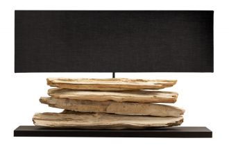 Stolní lampa RIVERINE BLACK 80 CM naplavené dříví Stolní lampa RIVERINE BLACK 80 CM naplavené dříví