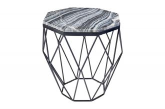 Odkládací stolek DIAMOND NOBLES 50 CM šedý mramor Odkládací stolek DIAMOND NOBLES 50 CM šedý mramor