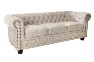 Pohovka CHESTERFIELD 3M 200 CM šampaňská samet Pohovka CHESTERFIELD 3M 200 CM šampaňská samet