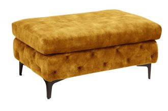 Taburet MODERN BAROCCO XL 90 CM tmavě žlutý samet Taburet MODERN BAROCCO XL 90 CM tmavě žlutý samet