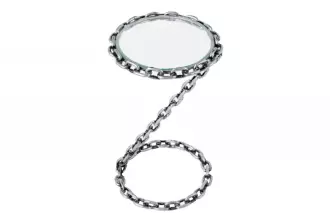 Odkládací stolek CHAIN 55 CM stříbrný Odkládací stolek CHAIN 55 CM stříbrný