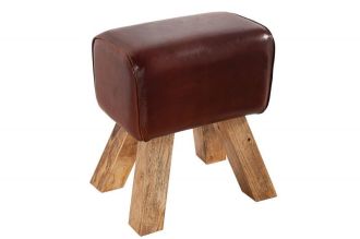 Stolička BOCK 40 CM pravá kůže Stolička BOCK 40 CM pravá kůže