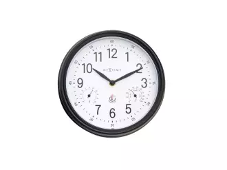 Venkovní nástěnné hodiny NeXtime JASMINE meteostanice černé/bílé Venkovní nástěnné hodiny NeXtime JASMINE meteostanice černé/bílé