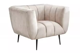 Křeslo NOBLESSE 105 CM šampaňské samet Křeslo NOBLESSE 105 CM šampaňské samet