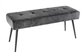 Lavice BOUTIQUE 100 CM tmavě šedá manšestr Lavice BOUTIQUE 100 CM tmavě šedá manšestr