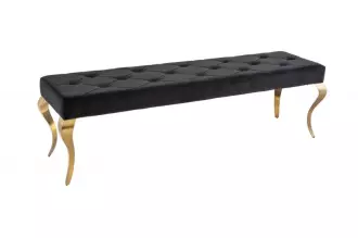 Lavice MODERN BAROCCO GOLD 170 CM černá samet Lavice MODERN BAROCCO GOLD 170 CM černá samet
