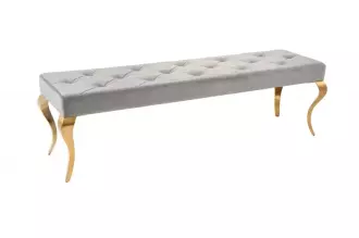 Lavice MODERN BAROCCO GOLD 170 CM ušlechtilá šedá samet Lavice MODERN BAROCCO GOLD 170 CM ušlechtilá šedá samet