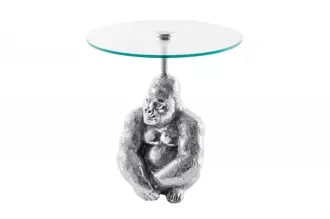 Odkládací stolek WILDLIFE GORILA 45 CM stříbrný Odkládací stolek WILDLIFE GORILA 45 CM stříbrný