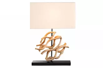Stolní lampa WAVE 60 CM bílá masiv teak Stolní lampa WAVE 60 CM bílá masiv teak