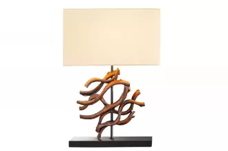 Stolní lampa WAVE 60 CM béžová masiv teak Stolní lampa WAVE 60 CM béžová masiv teak