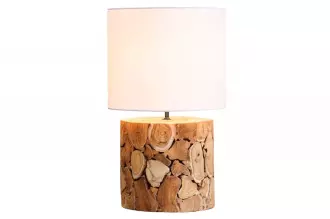 Stolní lampa PURE NATUR 45 CM bílá masiv železné dřevo Stolní lampa PURE NATUR 45 CM bílá masiv železné dřevo