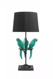 Stolní lampa WILDLIFE PARROT 75 CM černá tyrkysová Stolní lampa WILDLIFE PARROT 75 CM černá tyrkysová