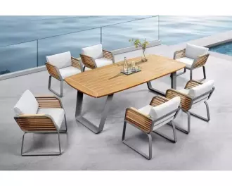 Zahradní 6 místná jídelní souprava WING GREY WHITE Zahradní 6 místná jídelní souprava WING GREY WHITE