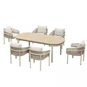 Zahradní 6 místná jídelní souprava CALYPSO BEIGE/SINTERED STONE Zahradní 6 místná jídelní souprava CALYPSO BEIGE/SINTERED STONE