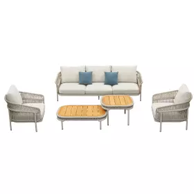 Zahradní 5 místná sedací souprava CALYPSO BEIGE TEAK Zahradní 5 místná sedací souprava CALYPSO BEIGE TEAK