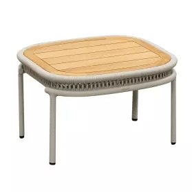 Zahradní odkládací stolek CALYPSO 80 CM BEIGE TEAK