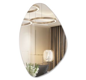 Zrcadlo organického tvaru STONE 90x58 CM s fazetou Zrcadlo organického tvaru STONE 90x58 CM s fazetou