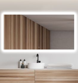 Zrcadlo AMBIENTE SENZOR 140x70 CM s LED podsvícením po celém obvodu a dotykovým senzorem Zrcadlo AMBIENTE SENZOR 140x70 CM s LED podsvícením po celém obvodu a dotykovým senzorem