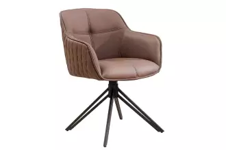 2SET židlo-křeslo EUPHORIA hnědá kůže otočná 180° 2SET židlo-křeslo EUPHORIA hnědá kůže otočná 180°