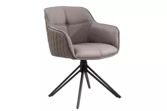 2SET židlo-křeslo EUPHORIA taupe kůže otočná 180° 2SET židlo-křeslo EUPHORIA taupe kůže otočná 180°