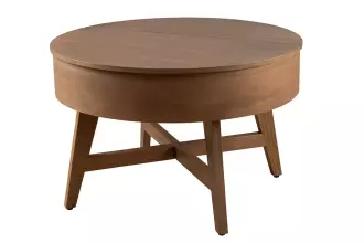 Konferenční stolek s ÚP KYOTO 70 CM masiv mango/ořechová dýha Konferenční stolek s ÚP KYOTO 70 CM masiv mango/ořechová dýha