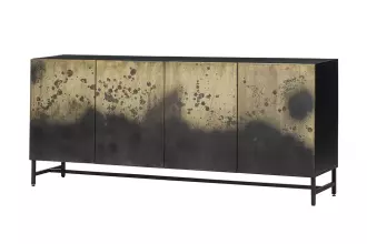 Komoda OXID 180 CM černá/zlatá masiv mango Komoda OXID 180 CM černá/zlatá masiv mango