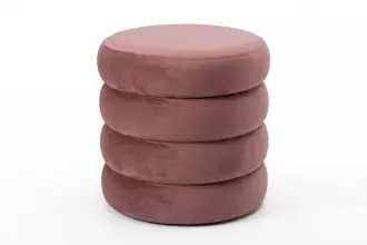 Taburet s ÚP VOQUE 40 CM růžový samet Taburet s ÚP VOQUE 40 CM růžový samet