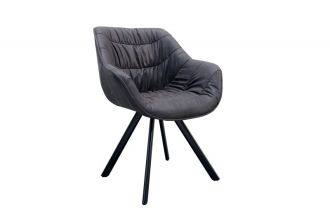 Židlo-křeslo DUTCH COMFORT antik šedé mikrovlákno - rozbaleno Židlo-křeslo DUTCH COMFORT antik šedé mikrovlákno - rozbaleno