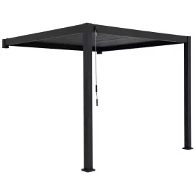 Zahradní stínění ke zdi REFLECT černé 3x4m - sloupy 11 cm Zahradní stínění ke zdi REFLECT černé 3x4m - sloupy 11 cm