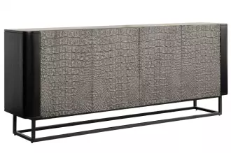 Komoda CROCODILE 177 CM šedočerná masiv mango Komoda CROCODILE 177 CM šedočerná masiv mango