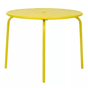 Zahradní jídelní stůl MENTE žlutozelený o95 cm