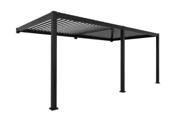Zahradní stínění ke zdi REFLECT černé 3x6m - sloupy 11 cm Zahradní stínění ke zdi REFLECT černé 3x6m - sloupy 11 cm
