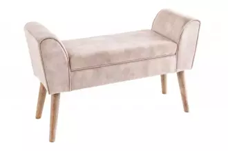 Lavice SCARLETT 90 CM béžová kávová samet - ROZBALENO Lavice SCARLETT 90 CM béžová kávová samet - ROZBALENO